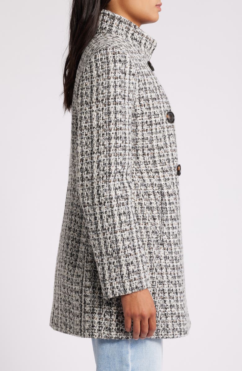 Sam Edelman Stand Collar Double Breasted Coat, Alternate, color, 