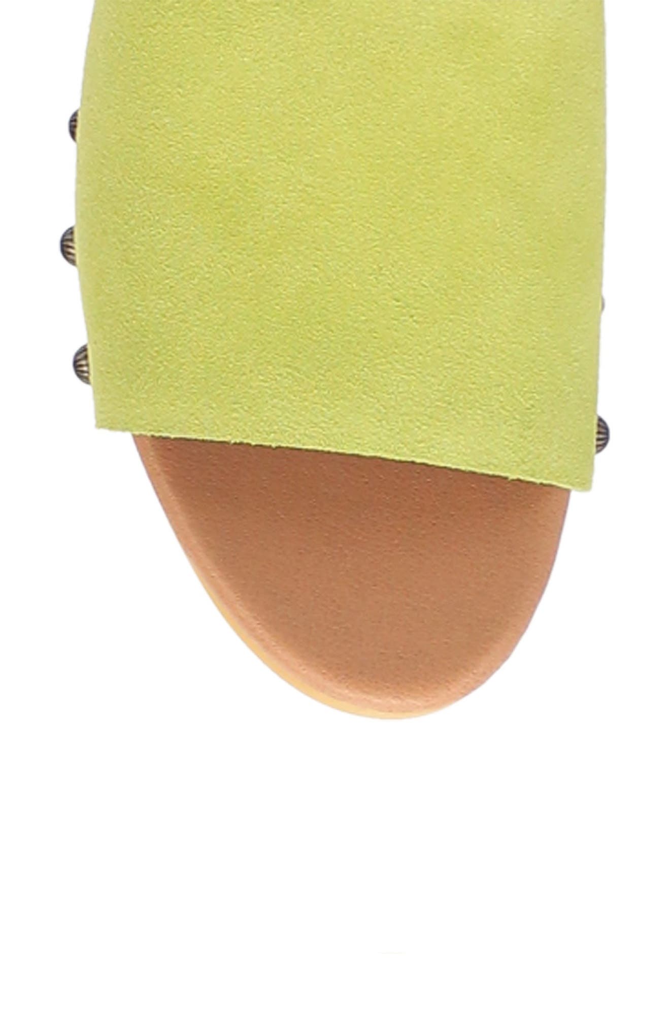 Beechwood Platform Side Sandal, Alternate, color, LIME