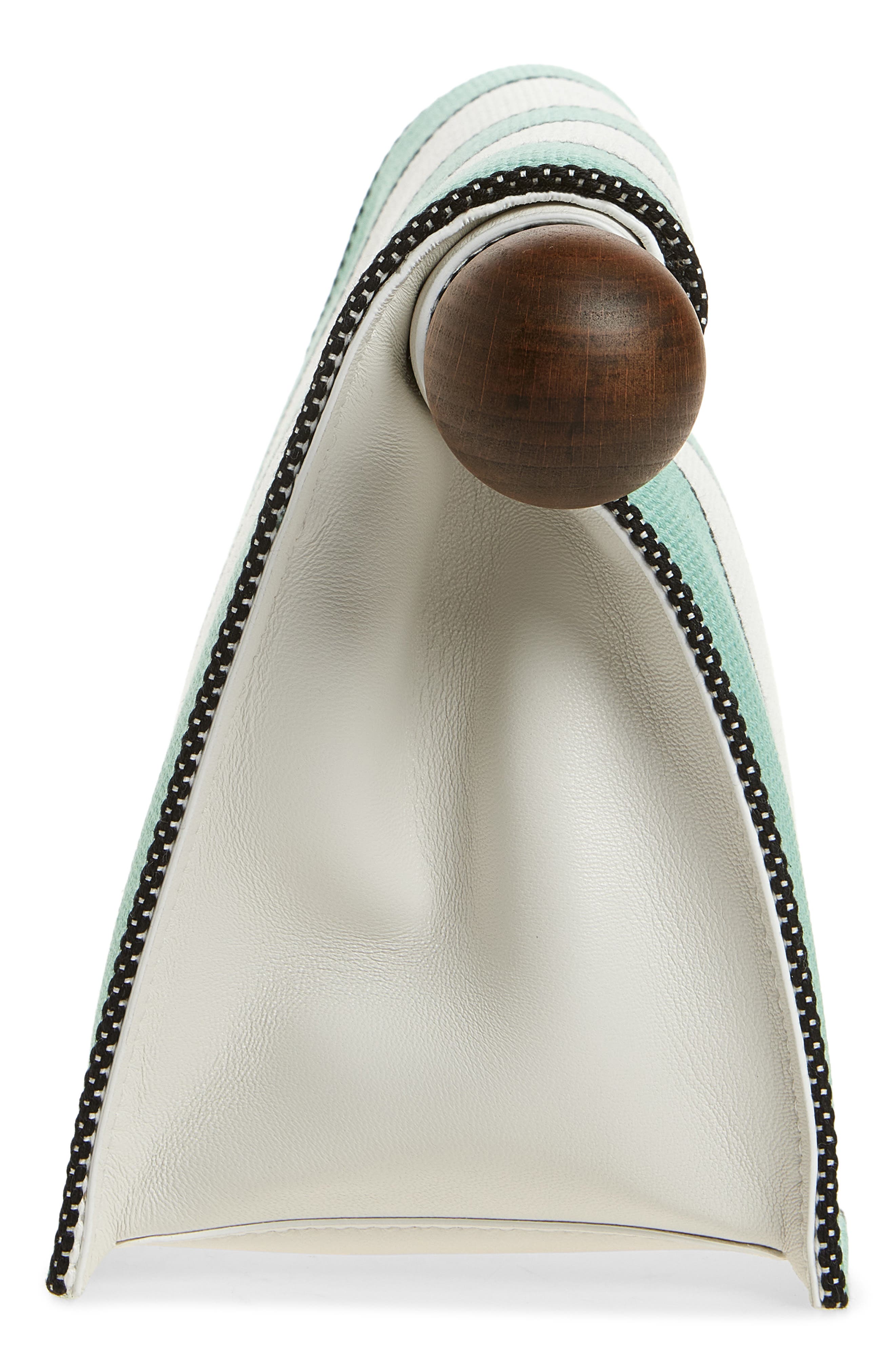 Jacquemus La Pochette Rond Carré Canvas Clutch, Alternate, color, Print Stripes White / Min 5Bt