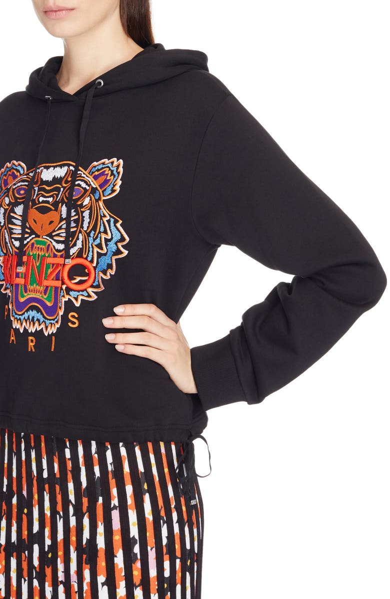 KENZO Tiger Embroidered Hoodie, Alternate, color,