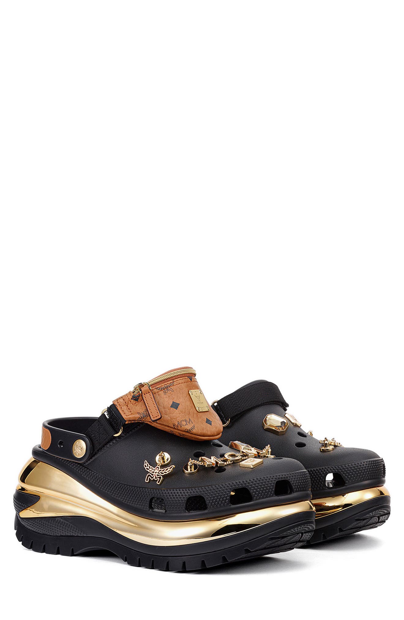 MCM CROCS x MCM Limited Edition Mega Crush Platform Clog, Main, color, 