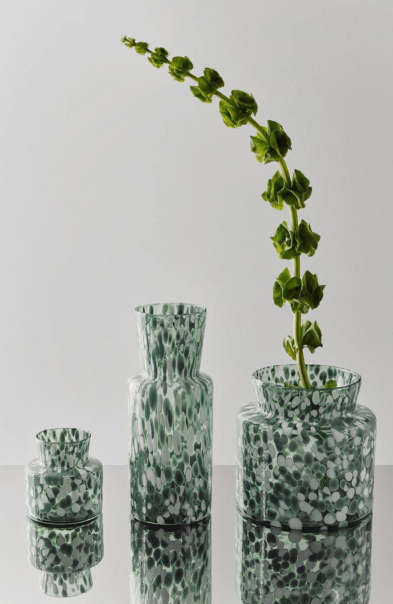 Kosta Boda Meadow Summer Wide Vase, Alternate, color, Clear/ Green