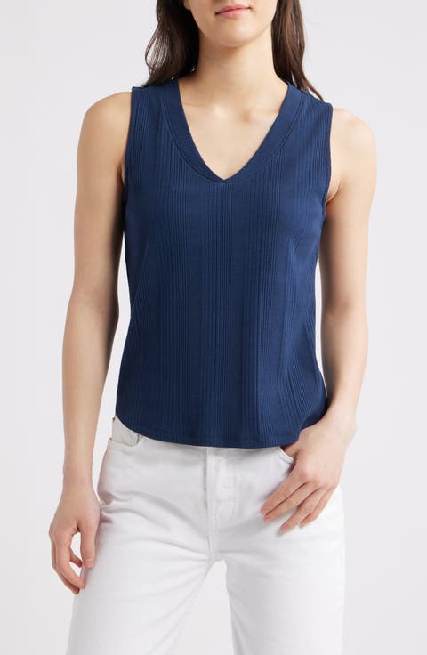 V-Neck Rib Tank