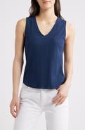 Wit & Wisdom V-Neck Rib Tank