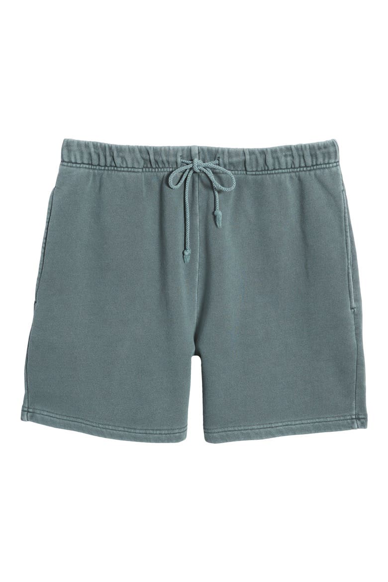 Core Organic Cotton Brushed Terry Sweat Shorts, Alternate, color, VINTAGE SLATE