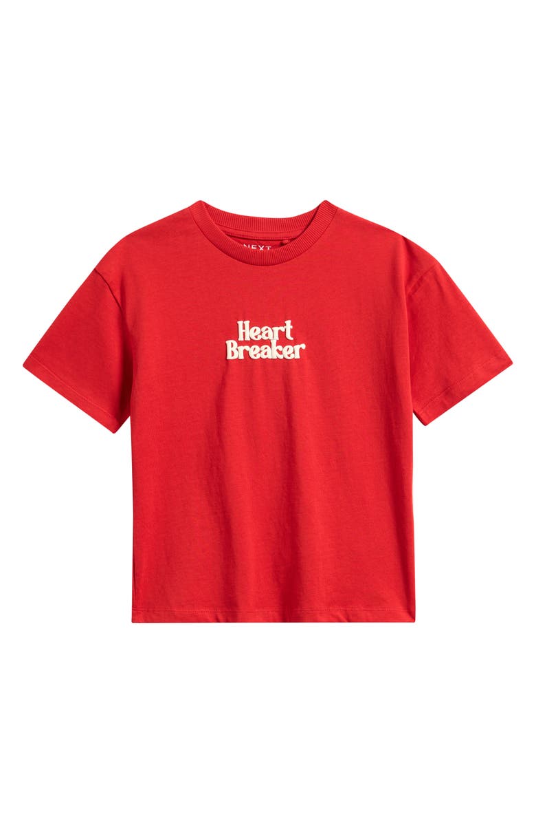NEXT Kids' Heartbreaker Embroidered T-Shirt, Main, color, Red