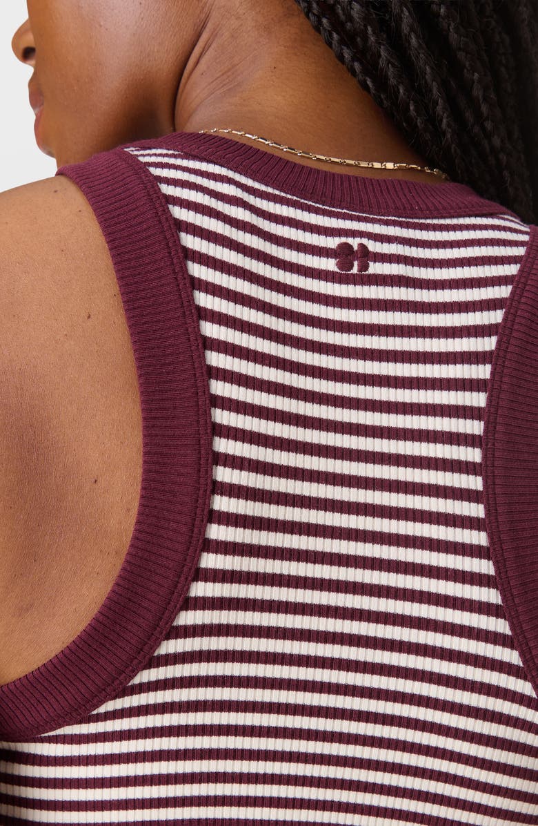 Sweaty Betty Harper Racer Rib Tank, Alternate, color, Garnetred