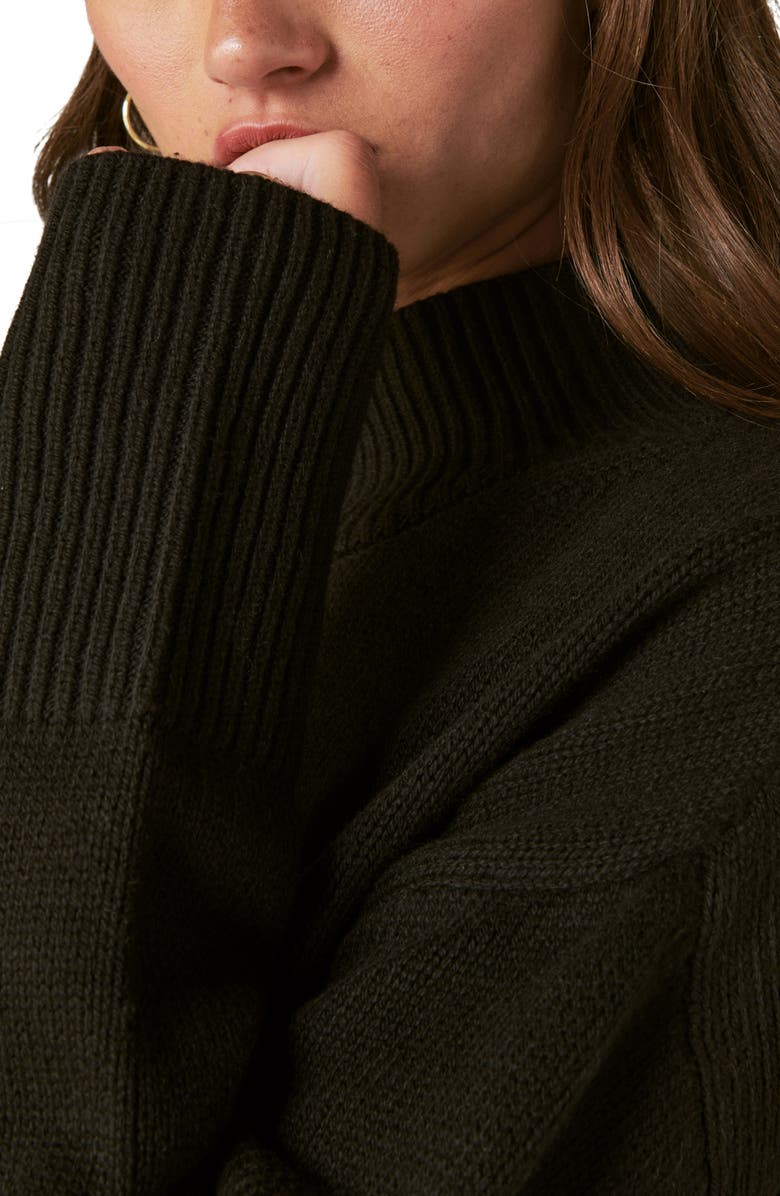 Lucky Brand Stripe Oversize Mock Neck Sweater, Alternate, color,