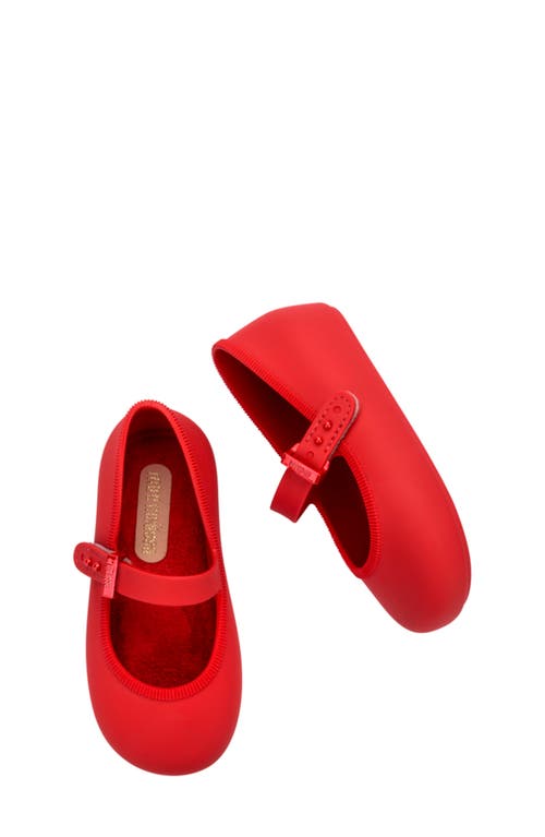Mini Melissa Kids' Soft Ballerina Mary Jane Flat In Red