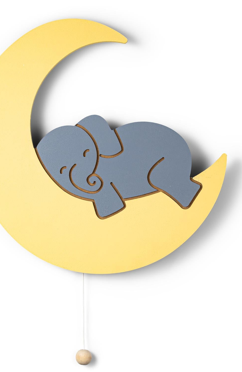 Lumieworld LumiDreams Wall Light - Kid's Decor Nightlight Elephant on Moon, Alternate, color, 