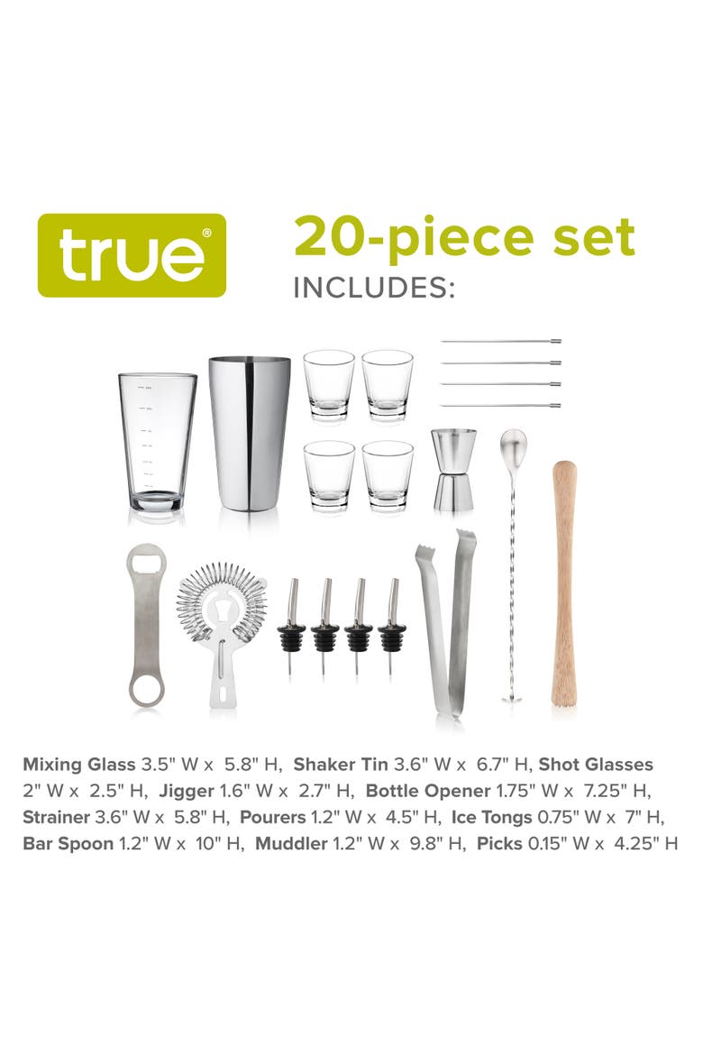 20 Piece Barware Set, Alternate, color, Assorted