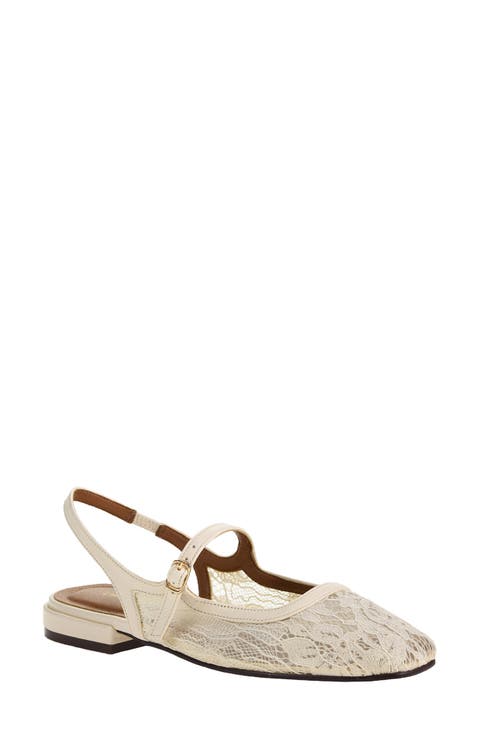 Vila Mesh Slingback Flat (Women)