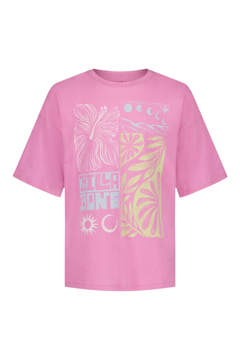 Kids' Summer Oversize Cotton Graphic T-Shirt, Main, color, CYCLAMEN