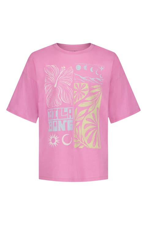 Kids' Summer Oversize Cotton Graphic T-Shirt (Little Kid & Big Kid)