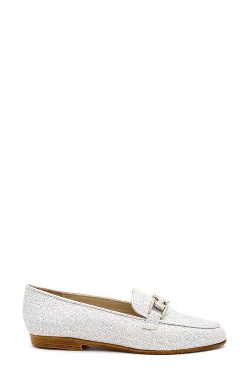 Amalfi By Rangoni Ode Loafer In Silver Glitter - Etoile Trim