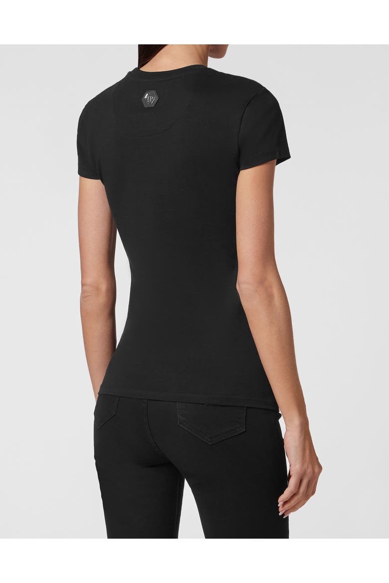 T-Shirt Round Neck Women, Alternate, color, black