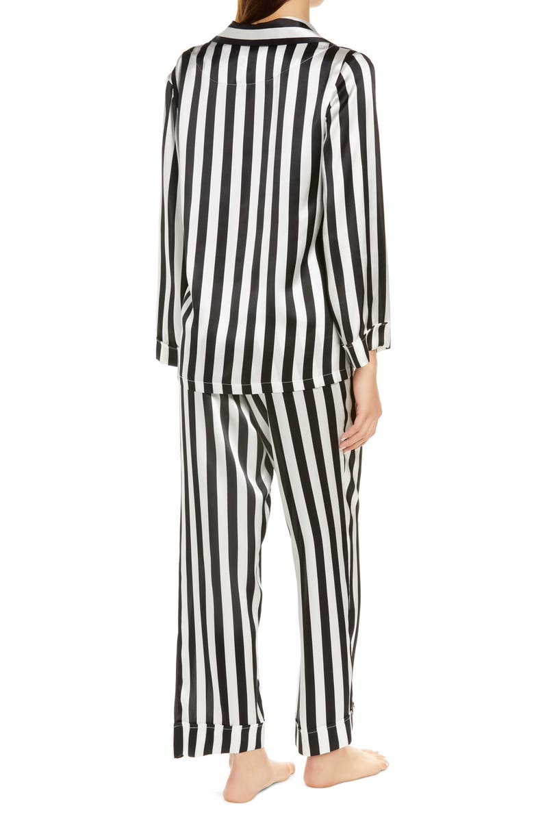 Papinelle Stripe Silk Pajamas, Alternate, color, 