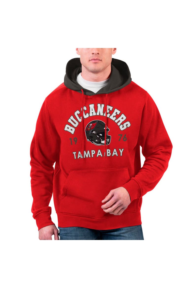 Men's G-III Sports by Carl Banks Red Tampa Bay Buccaneers Colorblock Pullover Hoodie, Alternate, color, Red