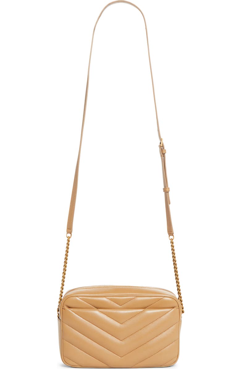 Saint Laurent Loulou Mattelassé Leather Camera Bag, Alternate, color, Natural Tan