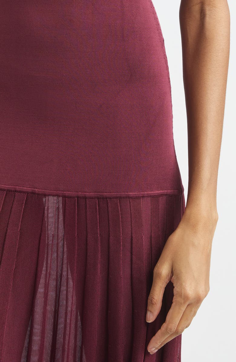 Christopher John Rogers Saucer Neck Maxi Sweater Dress, Alternate, color, Zinfandel