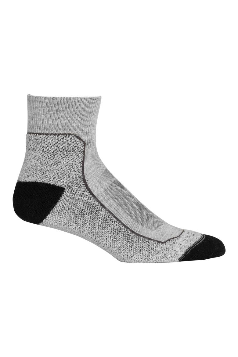 Hike+ Lite Mini Crew Socks, Main, color, BLIZZARD/ BLACK/ MONSOON