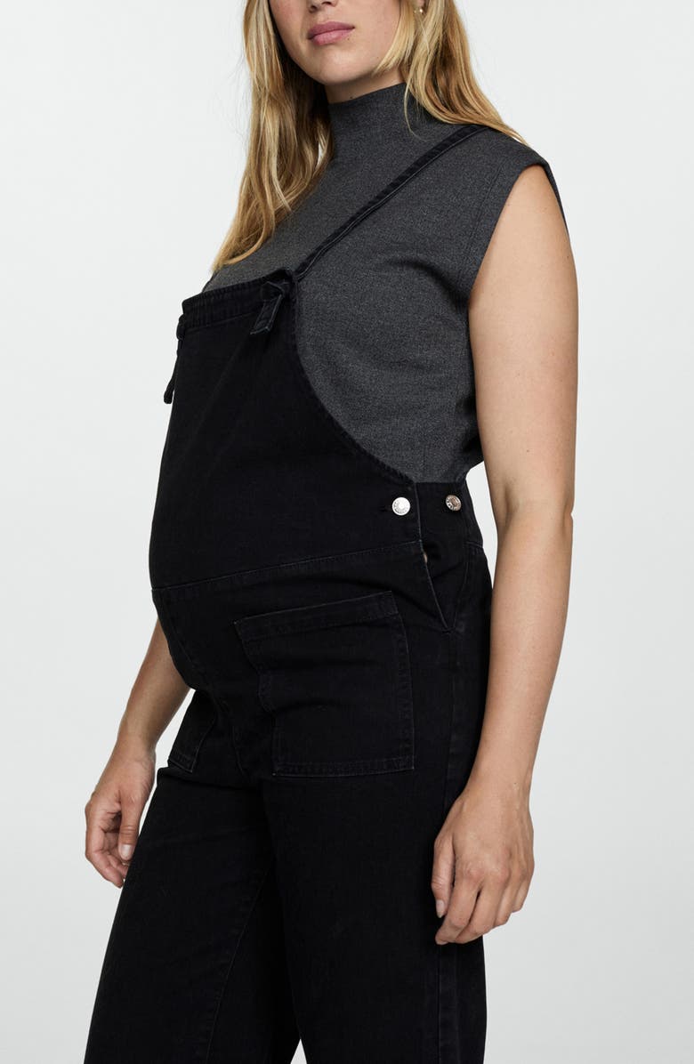 MANGO Denim Maternity Overalls, Alternate, color,