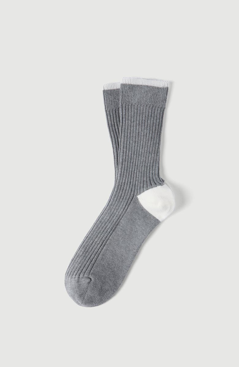 Brunello Cucinelli Cotton socks, Main, color, Grey