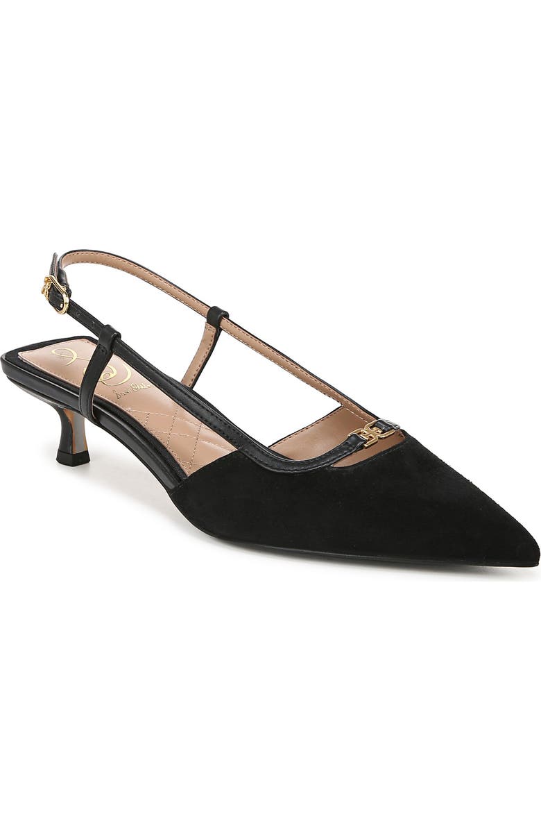 Sam Edelman Toni Slingback Pointed Toe Kitten Heel Pump, Main, color,