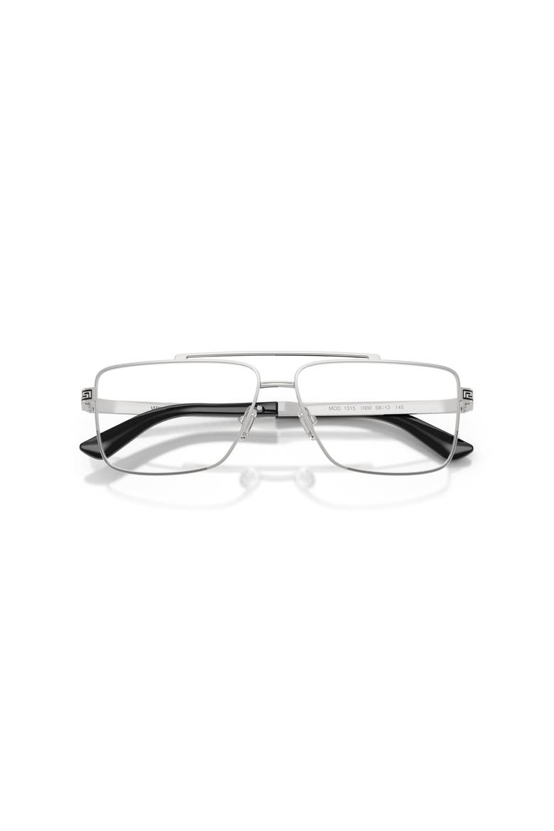 58mm Rectangle optical glasses, Alternate, color, Silver