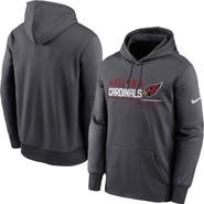 Nike Men's Nike Anthracite Arizona Cardinals Prime Logo Name Split Pullover Hoodie