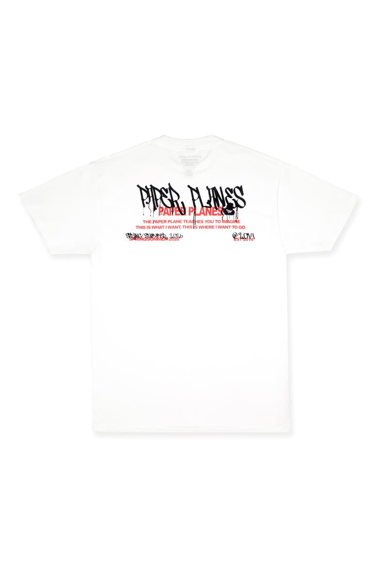 Planes Graffiti Cotton Graphic T-Shirt, Alternate, color, WHITE