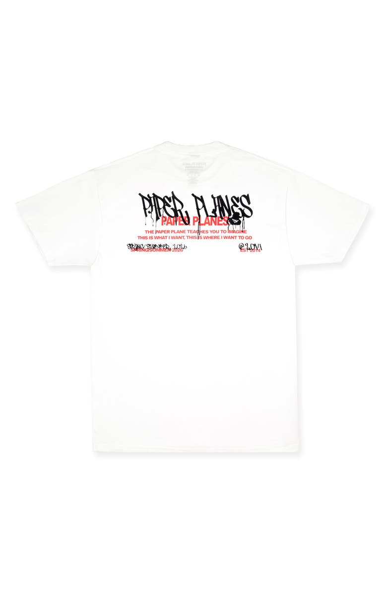 PAPER PLANES Planes Graffiti Cotton Graphic T-Shirt, Alternate, color, White