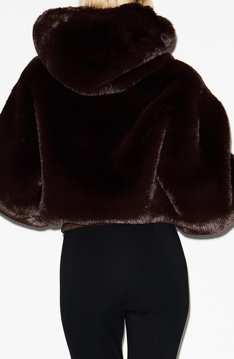 SKIMS Shrunken Faux Fur Hoodie Jacket, Alternate, color, 