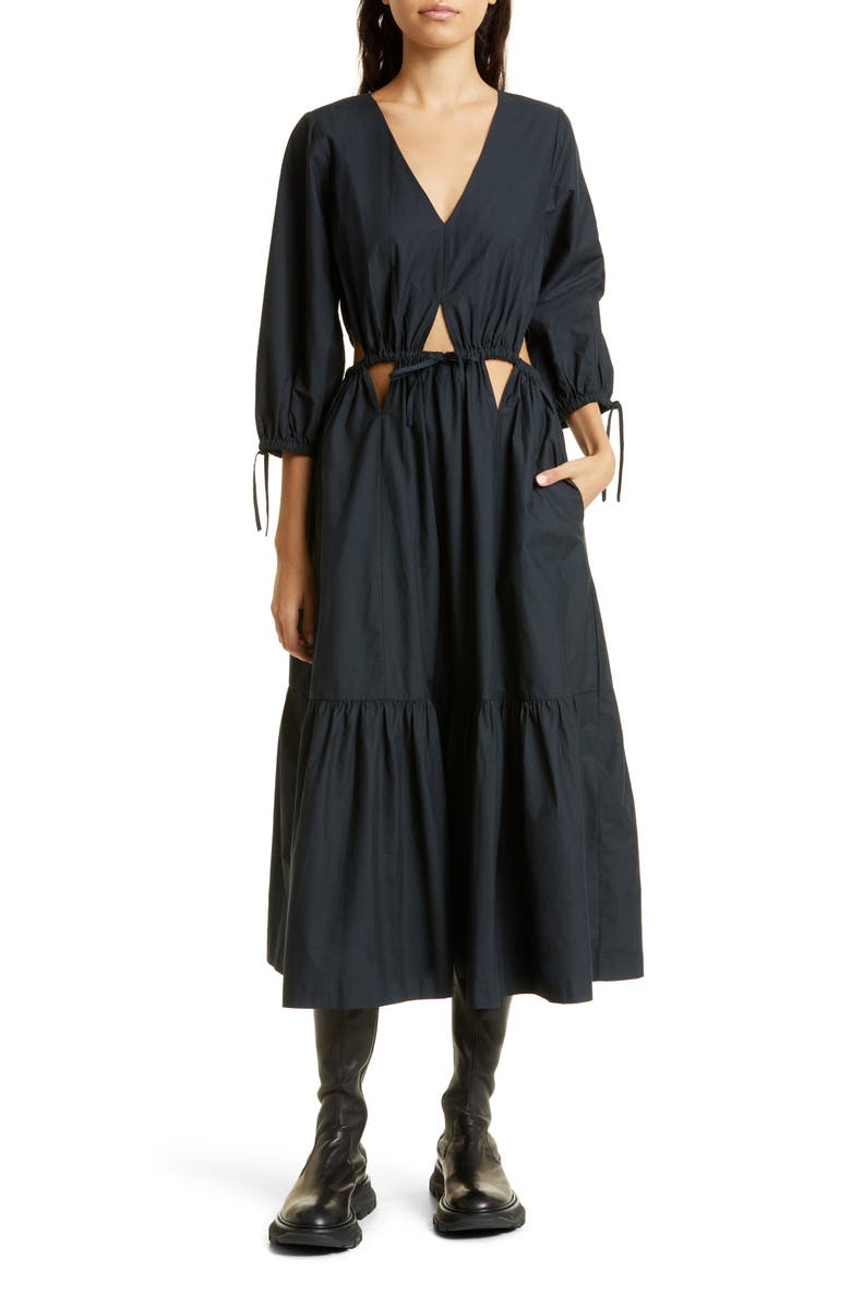 Sea Steph Cutout Long Sleeve Maxi Dress, Main, color, 