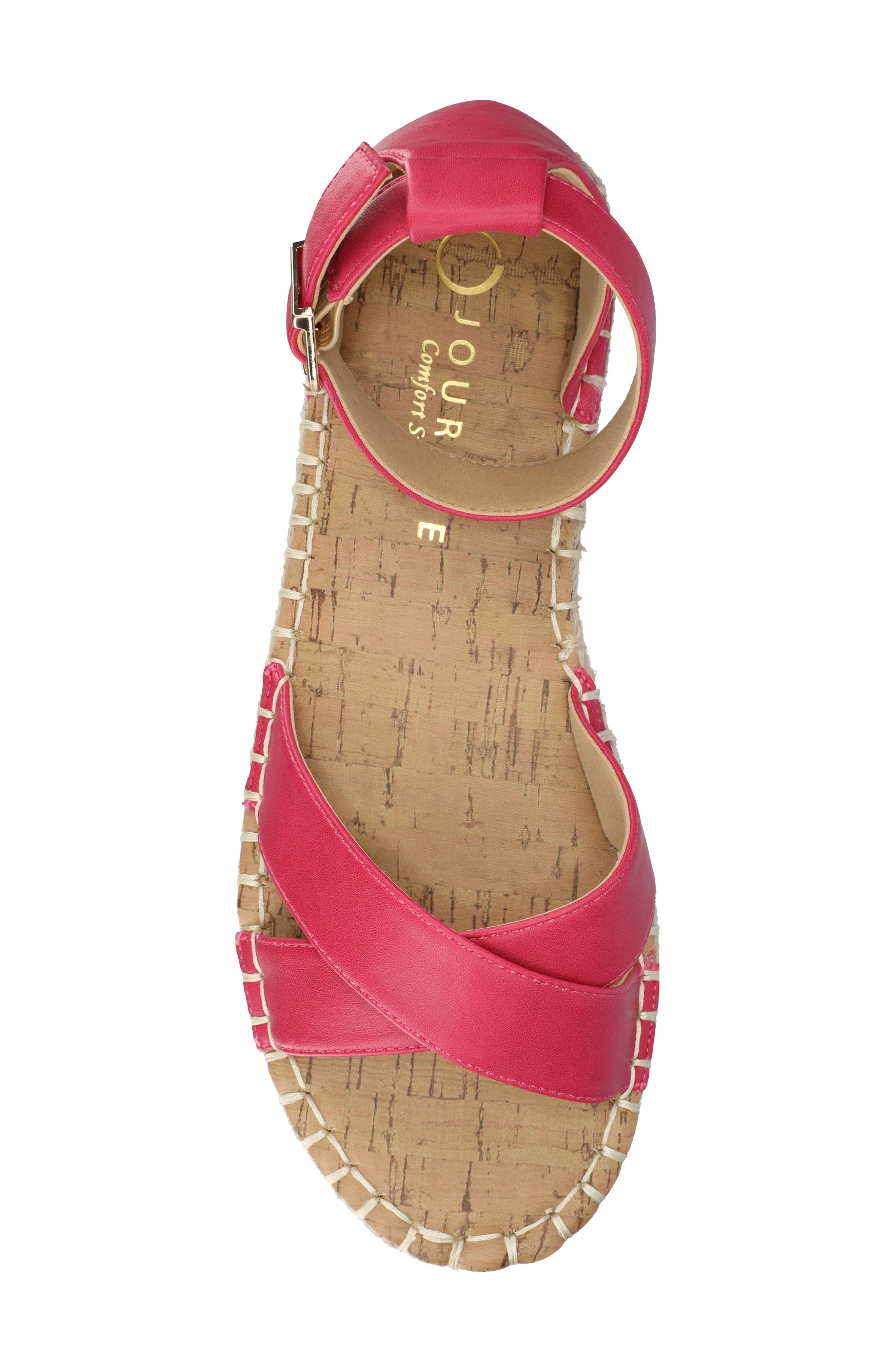 JOURNEE Lyddia Espadrille Sandal, Alternate, color, HOT PINK