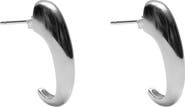 Argento Vivo Sterling Silver C Hoop Earrings