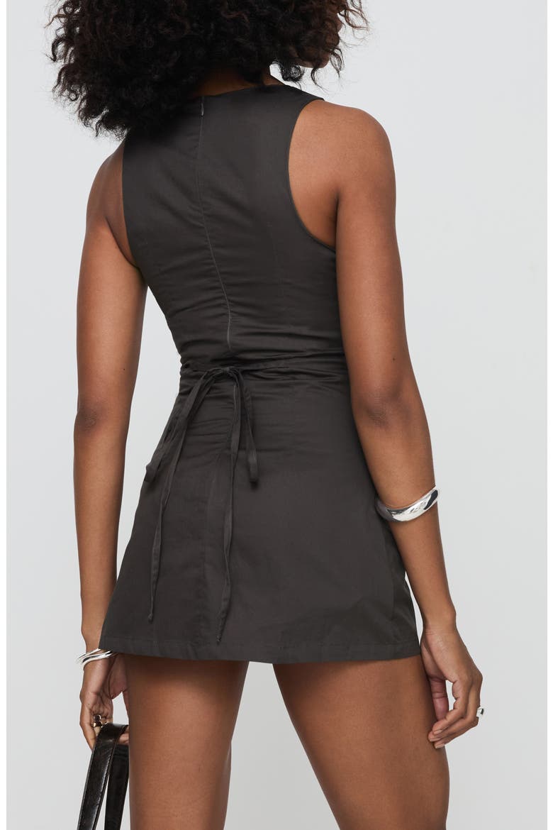 Yumiko Skirted Organic Cotton Romper, Alternate, color, GREY