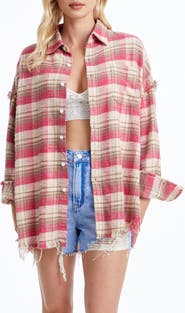 Bayeas Plaid Cotton Shirt Jacket