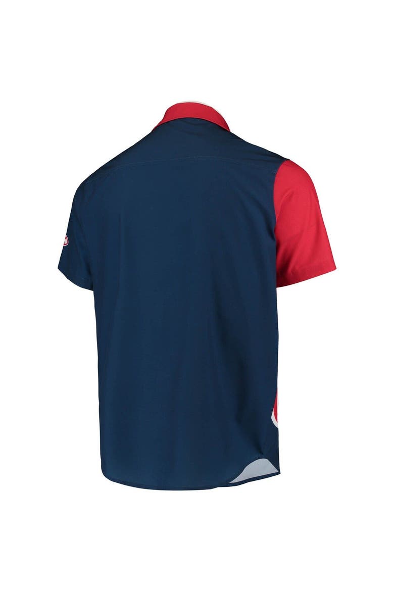 Men's Navy Boston Red Sox Big Logo Button-Up Shirt, Alternate, color, Navy