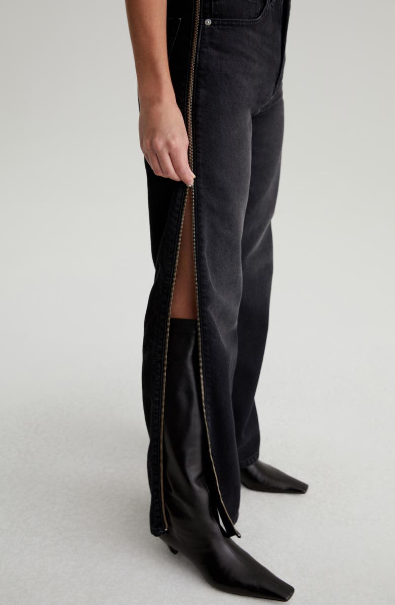 AG Kora Side Zip High Waist Wide Leg Jeans, Alternate, color,