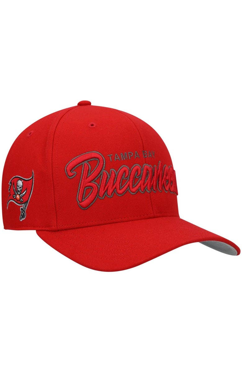 '47 Men's '47 Red Tampa Bay Buccaneers Street Script MVP Snapback Hat, Main, color, Red