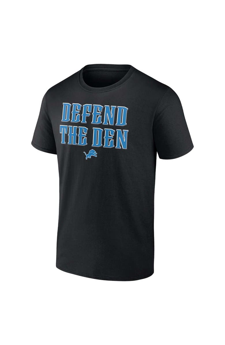 FANATICS Men's Fanatics Black Detroit Lions Defend the Den T-Shirt, Alternate, color, Black