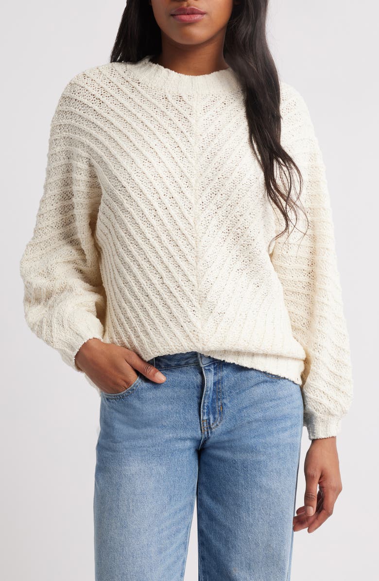 Rip Curl Classic Surf Cotton Blend Sweater, Main, color, Bone