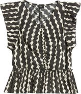Rails Cali Ikat Print Peplum Top