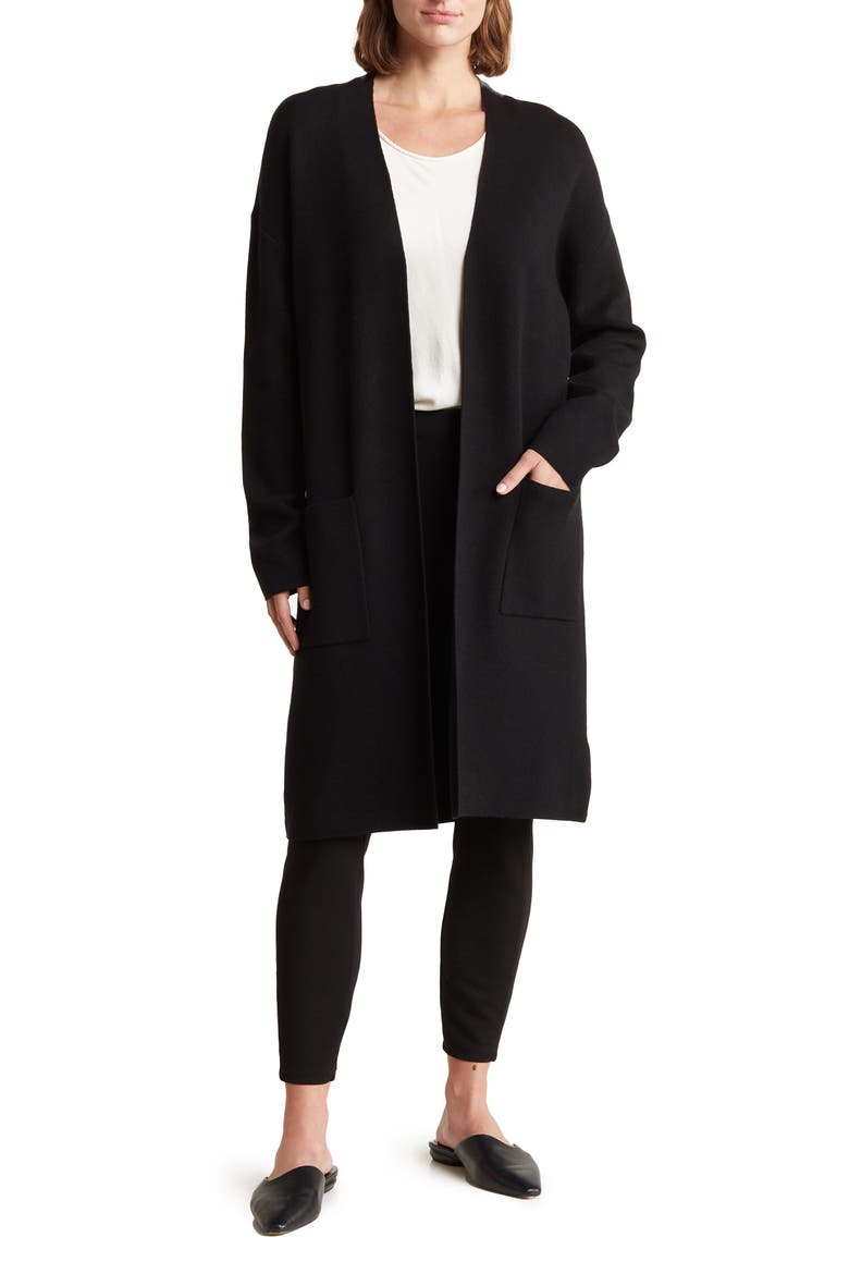 Mel Pocket Cardigan Duster, Main, color, BLACK