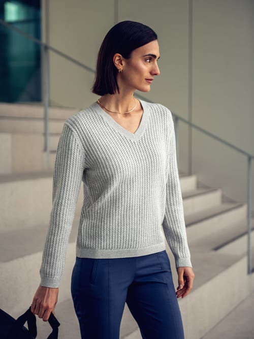 Ministry Of Supply Atlas Textured V-neck Sweater