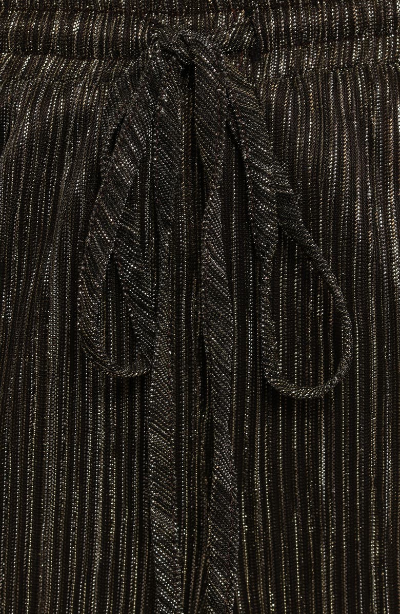 Petal & Pup Nila Semisheer Metallic High Waist Wide Leg Pants, Alternate, color, Black Gold