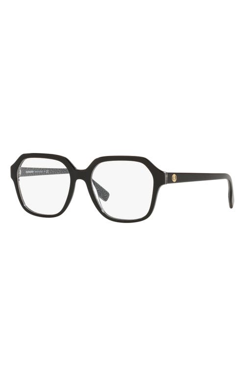 Burberry 54mm Square Optical Glasses In Brown