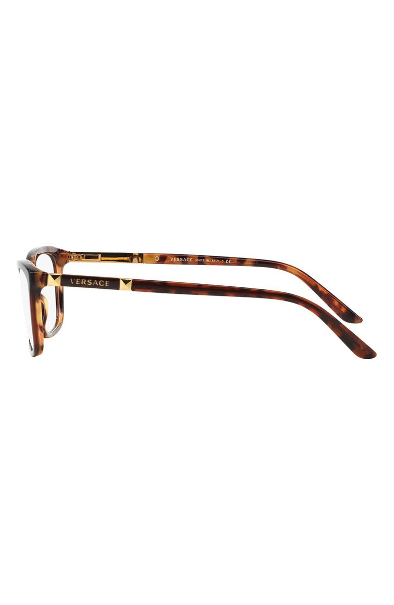 Versace 54mm Optical Glasses, Alternate, color, Amber Havana
