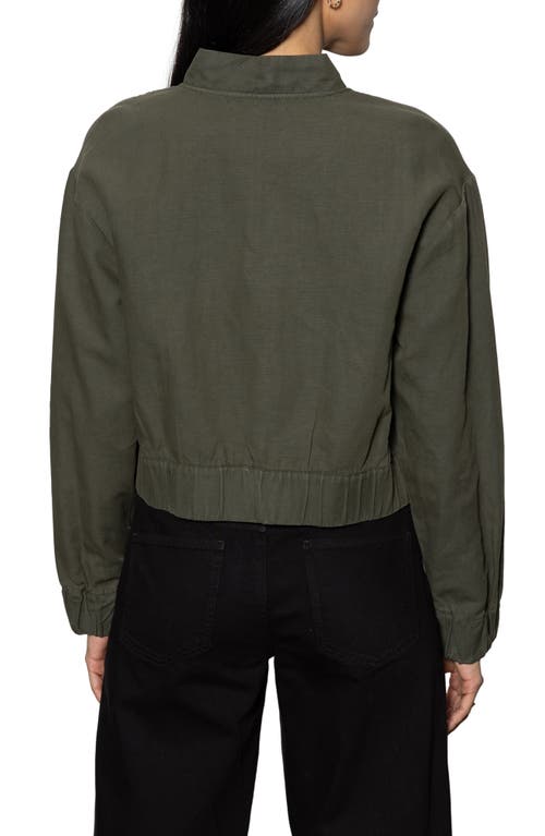 Sanctuary Linen Blend Bomber Jacket In Brown